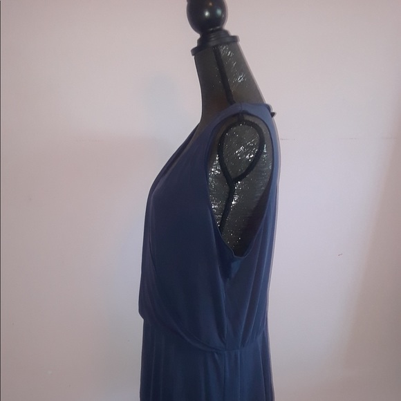 Rebel Navy Asymmetrical Faux Wrap Tank - Picture 5 of 8